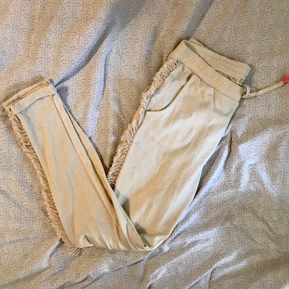 Zara Pants - Zara Fringe Trim Joggers
